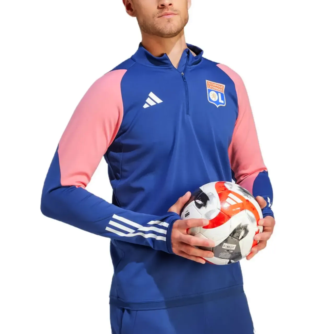Olympique Lyon training technical soccer sweat top 2023/24 - Adidas