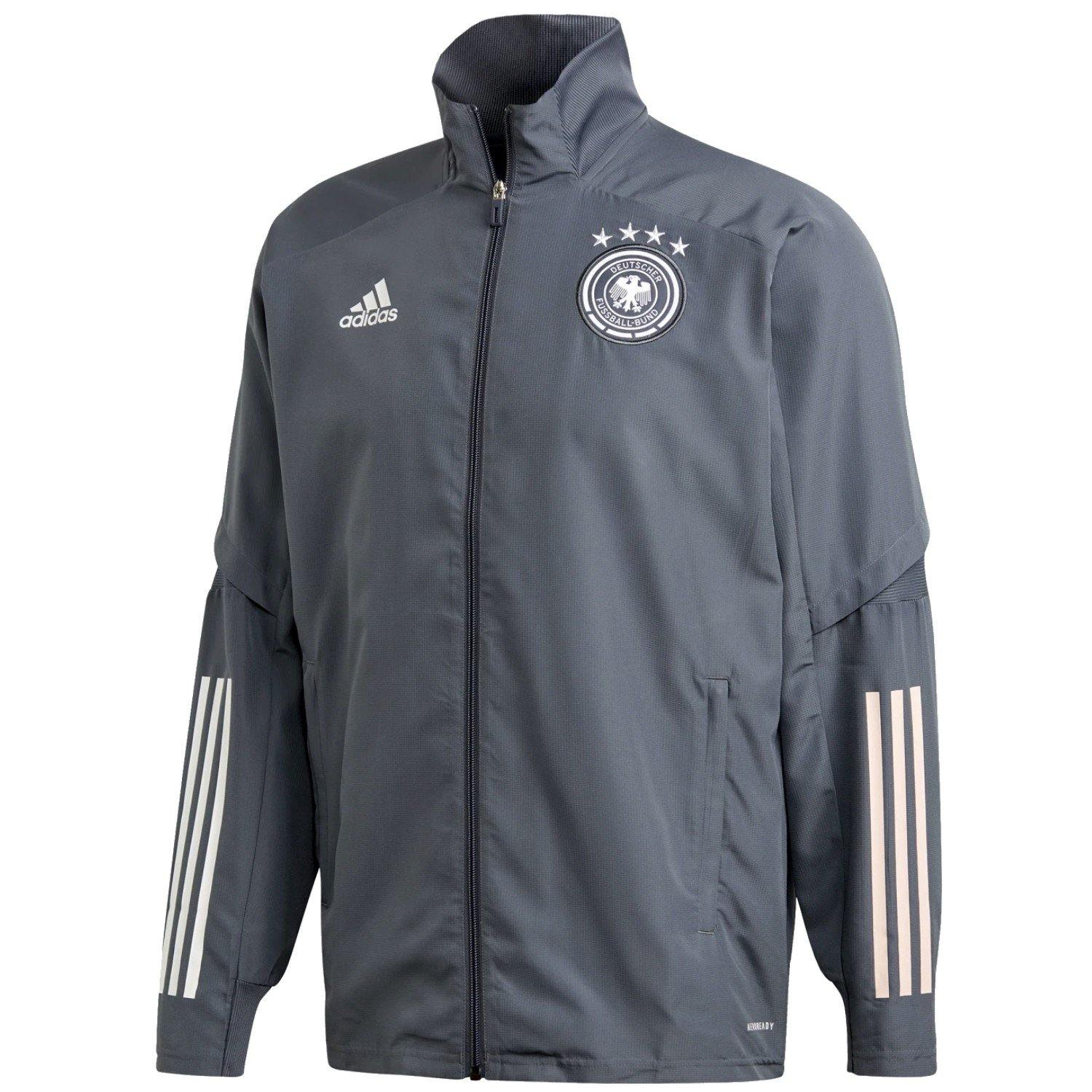 Germany grey presentation Soccer tracksuit 2020/21 - Adidas